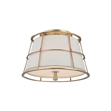 Hudson Valley Lighting Savona 2 Light 14" Wide Flush Mount Ceiling Fixture Aged Brass