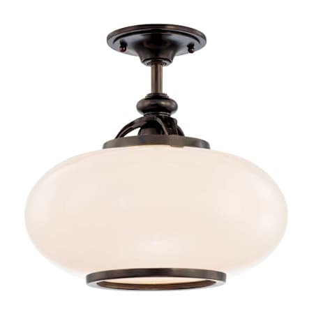 Hudson Valley Lighting Canton Single Light 15" Wide Semi-Flush Ceiling Fixture Old Bronze