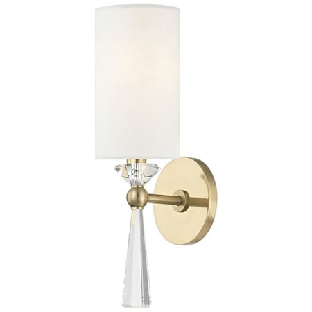 Hudson Valley Lighting Birch Single Light 15" Tall Wall Sconce Aged Brass