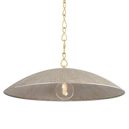 Hudson Valley Lighting Eve 32" Wide Pendant Vintage Gold Leaf / Textured Warm Silver Leaf
