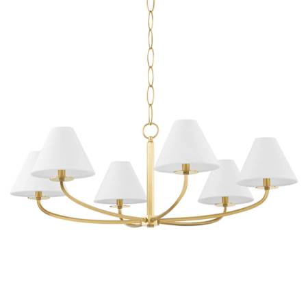 Hudson Valley Lighting Stacey 6 Light 40" Wide Chandelier Aged Brass