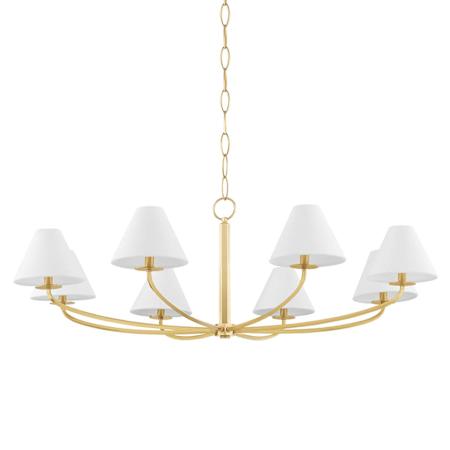 Hudson Valley Lighting Stacey 8 Light 52" Wide Chandelier Aged Brass