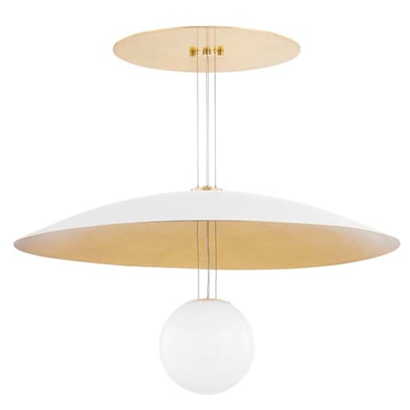 Hudson Valley Lighting Brim 36" Wide LED Suspension Pendant Soft White / Gold Leaf