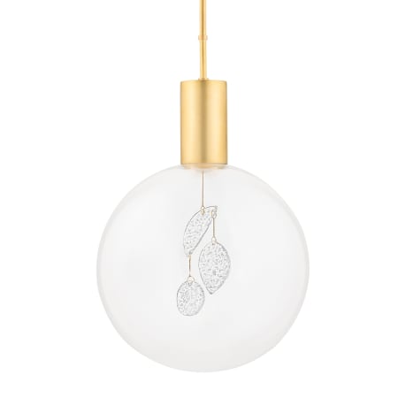Hudson Valley Lighting Gio 16" Wide Crystal Pendant Aged Brass
