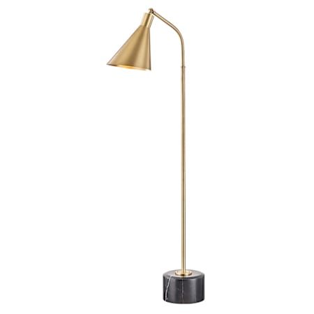 Hudson Valley Lighting Stanton Single Light 54" Tall Gooseneck Floor Lamp Aged Brass