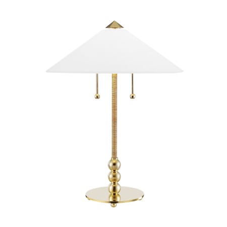 Hudson Valley Lighting Flare 2 Light 24" Tall Buffet Table Lamp Aged Brass