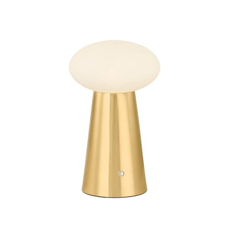 Hudson Valley Lighting Cashel 10" Tall LED Accent Table Lamp with Cloud Glass Shade Aged Brass