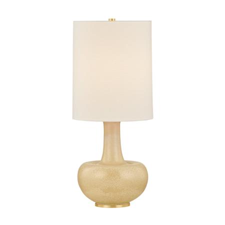 Hudson Valley Lighting Plum Point 28" Tall Vase Table Lamp Aged Brass / Ceramic Biscotti Reactive