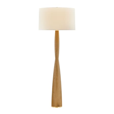 Hudson Valley Lighting Somers Chase 66" Tall Torchiere Floor Lamp with Linen Shade Aged Brass