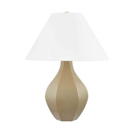 Hudson Valley Lighting Abescon 29" Tall Buffet Table Lamp Aged Brass / Ceramic Cocoon