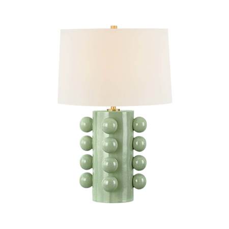 Hudson Valley Lighting Roselle 27" Tall Buffet Table Lamp Aged Brass / Ceramic Moss Crackle
