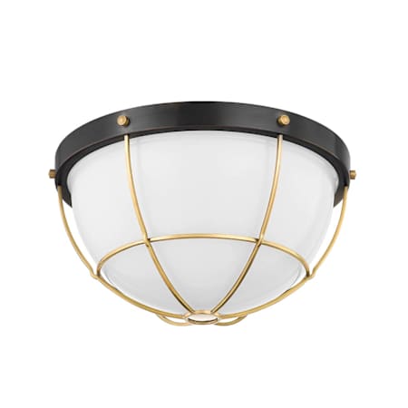 Hudson Valley Lighting Holkham 13" Wide Flush Mount Bowl Ceiling Fixture Aged Brass / Distressed Bronze