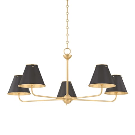 Hudson Valley Lighting Burghley 5 Light 43" Wide Chandelier Aged Brass / Distressed Bronze