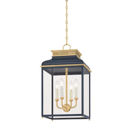 Hudson Valley Lighting Houghton 4 Light 13" Wide Taper Candle Pendant Aged Brass / Distressed Bronze