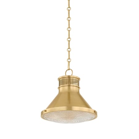 Hudson Valley Lighting Highclere 13" Wide Pendant Aged Brass