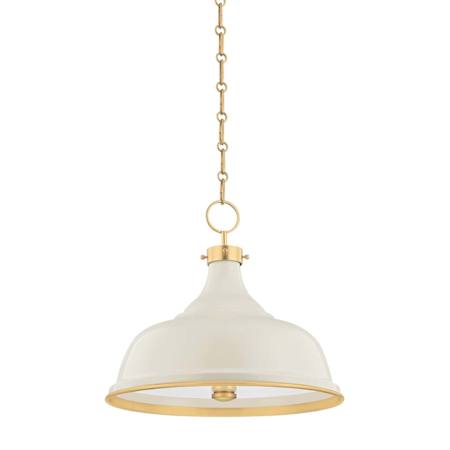 Hudson Valley Lighting Painted No. 1 3 Light 18" Wide Pendant Off White