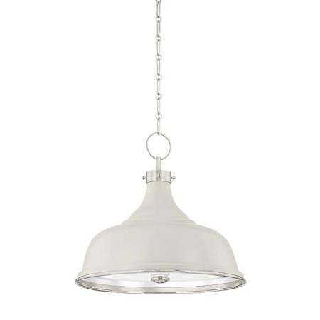 Hudson Valley Lighting Painted No. 1 3 Light 18" Wide Pendant Polished Nickel / Off-White