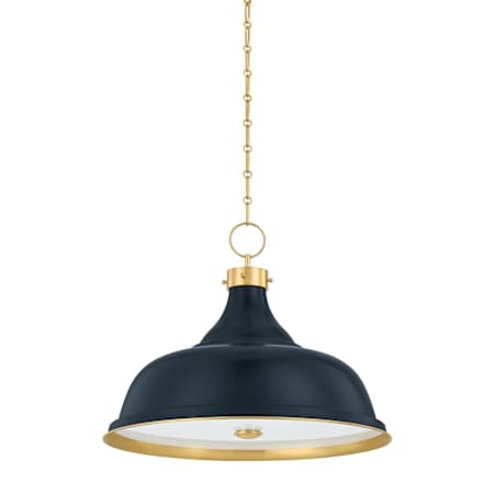Hudson Valley Lighting Painted No. 1 4 Light 24" Wide Pendant Aged Brass / Distressed Bronze