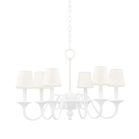 Hudson Valley Lighting Windsor 6 Light 20" Wide Chandelier White Plaster