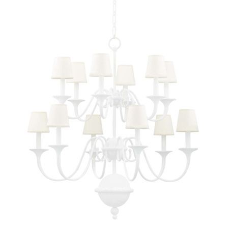Hudson Valley Lighting Windsor 12 Light 38" Wide Chandelier White Plaster