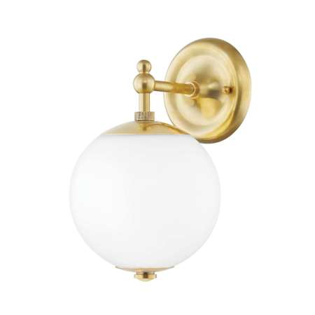 Hudson Valley Lighting Sphere No.1 14" Tall Wall Sconce Aged Brass