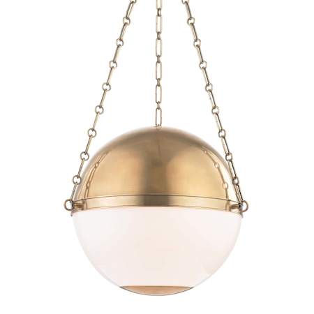 Hudson Valley Lighting Sphere No.2 3 Light 21" Wide Pendant Aged Brass