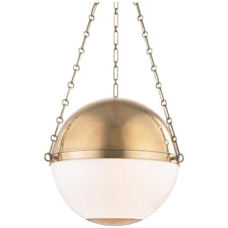 Hudson Valley Lighting Sphere No. 3 18" Wide Pendant Aged Brass