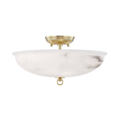 Hudson Valley Lighting Somerset 17" Wide Flush Mount Bowl Ceiling Fixture Aged Brass