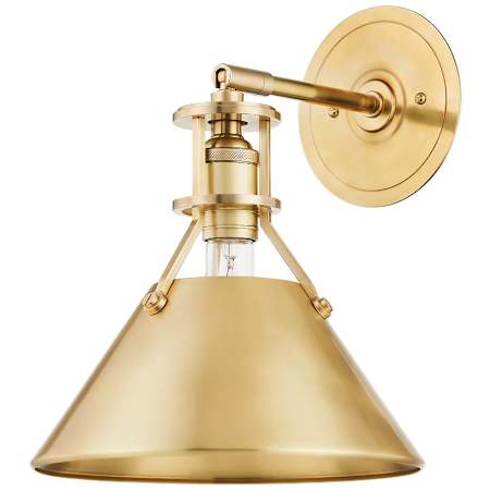 Hudson Valley Lighting Metal No. 2 8" Wide Mini Pendant Aged Brass