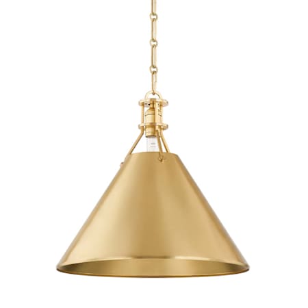 Hudson Valley Lighting Metal No. 2 8" Wide Mini Pendant Aged Brass