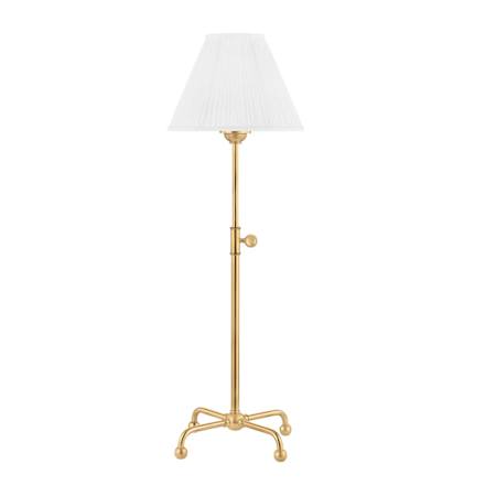 Hudson Valley Lighting Classic No.1 Single Light 24" Tall Buffet Table Lamp Aged Brass