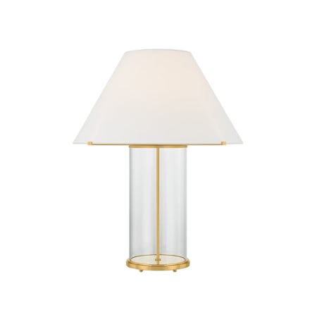 Hudson Valley Lighting Inglewood 30" Tall Buffet Table Lamp with Linen Shade Aged Brass