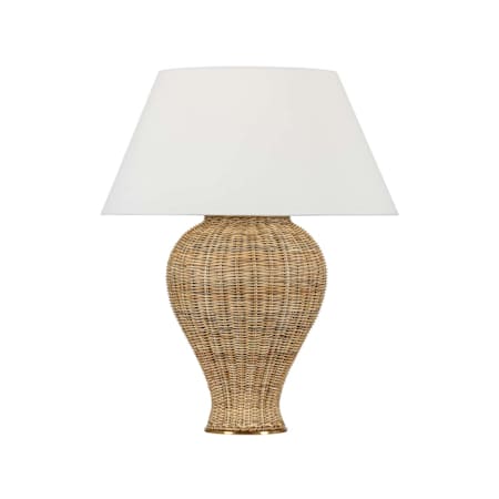 Hudson Valley Lighting Chatsworth 30" Tall Vase Table Lamp with Linen Shade Aged Brass