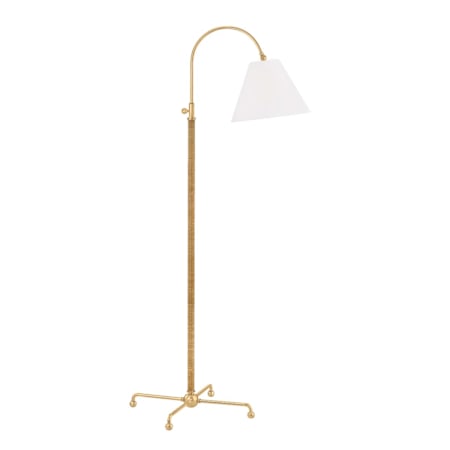 Hudson Valley Lighting Curves No.1 62" Tall Gooseneck Floor Lamp Aged Brass