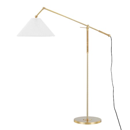 Hudson Valley Lighting Dorset 56" Tall Boom Arm Floor Lamp Aged Brass