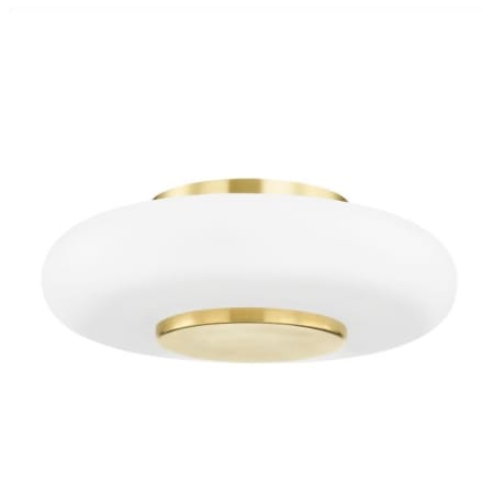 Hudson Valley Lighting Blyford 10" Wide LED Flush Mount Ceiling Fixture Aged Brass