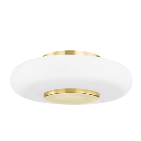 Hudson Valley Lighting Blyford 10" Wide LED Flush Mount Ceiling Fixture Aged Brass