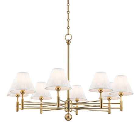 Hudson Valley Lighting Classic No.1 8 Light 40" Wide Chandelier Aged Brass