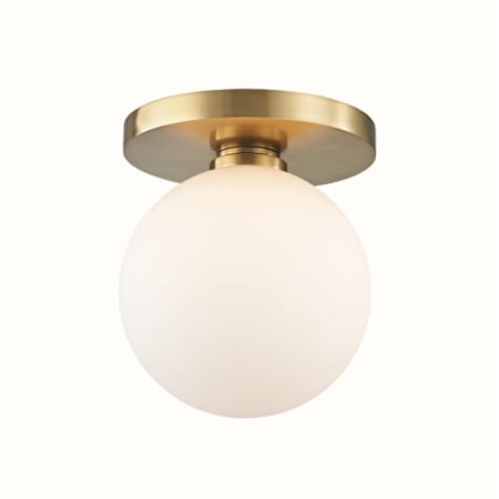 Hudson Valley Lighting Baird Single Light 5" Tall LED Bathroom Sconce Aged Brass