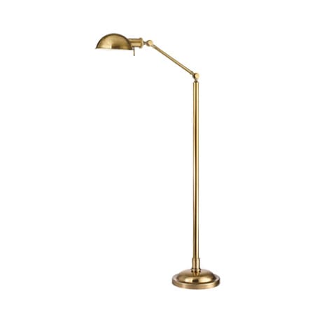 Hudson Valley Lighting Girard Single Light 56" Tall Swing Arm Floor Lamp Vintage Brass