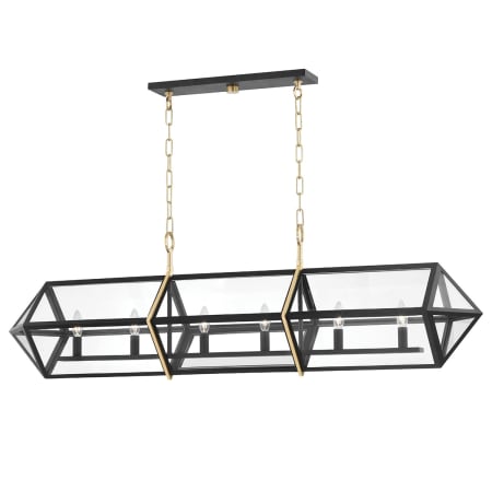 Hudson Valley Lighting Bedford Hills 55 1/4 Inch Chandelier Aged Brass / Black