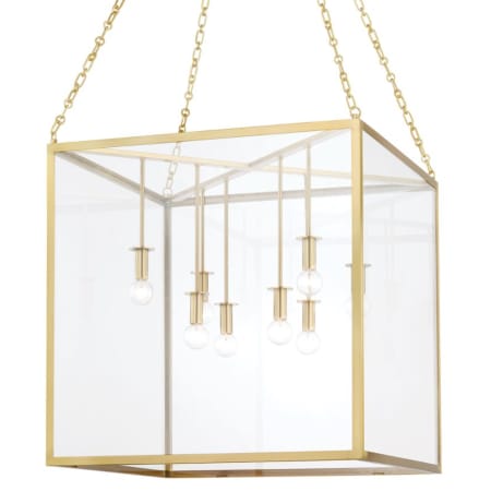 Hudson Valley Lighting Catskill 8 Light 24" Wide Square Chandelier Aged Brass