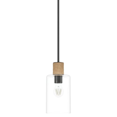 Hunter Vanning 6" Wide Mini Pendant with Rope Accents Noble Bronze