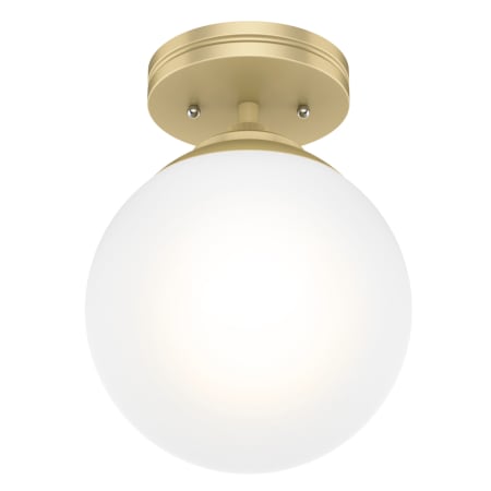 Hunter Hepburn 8" Wide Semi-Flush Globe Ceiling Fixture Painted Modern Brass