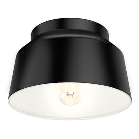 Hunter Cranbrook 12" Wide Flush Mount Ceiling Fixture Matte Black