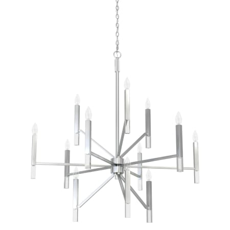 Hunter Sunjai 12 Light 40" Wide Taper Candle Style Chandelier Brushed Nickel