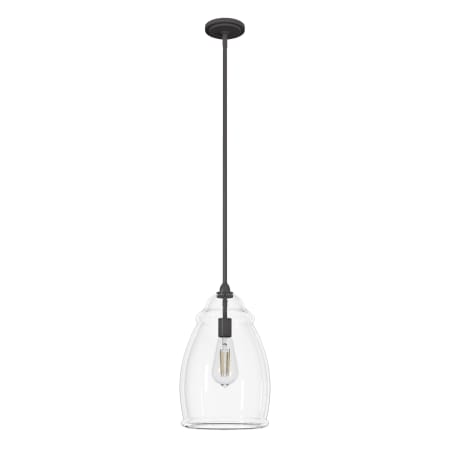 Hunter Dunshire 10" Wide Mini Pendant Noble Bronze / Clear Glass