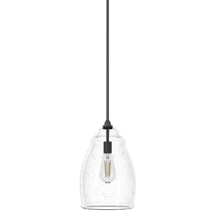 Hunter Dunshire 10" Wide Mini Pendant Noble Bronze / Seeded Glass