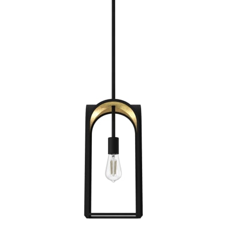 Hunter Dukestown 8" Wide Mini Pendant Natural Iron / Gold Leaf