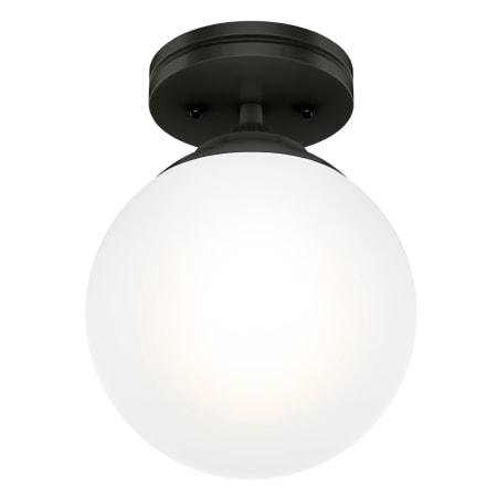 Hunter Hepburn 8" Wide Semi-Flush Globe Ceiling Fixture Matte Black